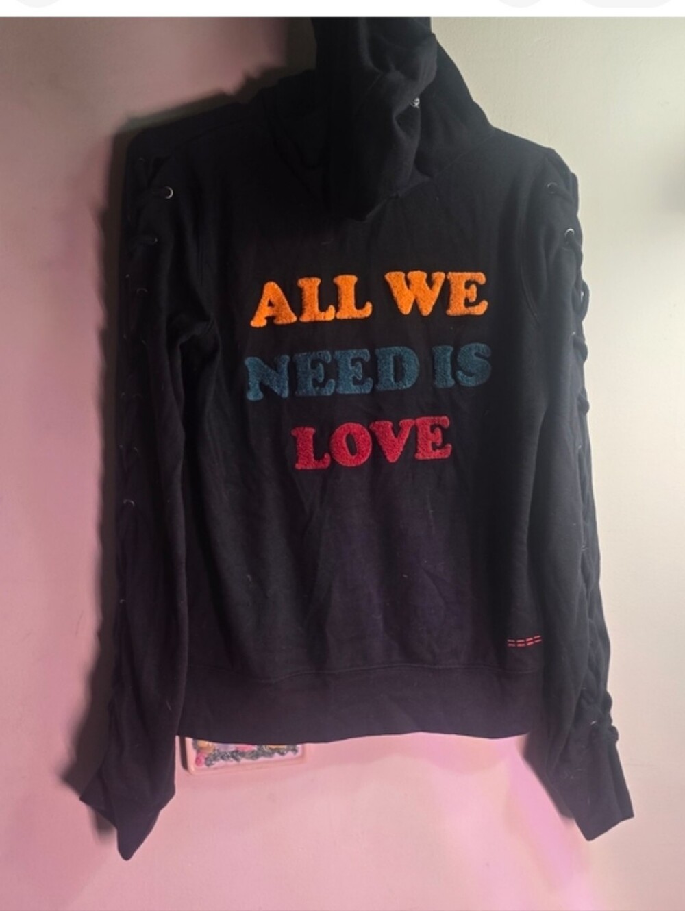 Black Zip-Up Hoodie Sweater - Women's